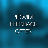 Provide feedback often