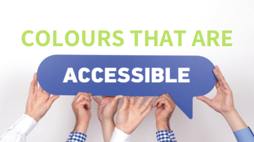 Colours that are accessible banner
